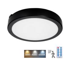 LED Koupelnové stropní svítidlo se senzorem NAIROS LED/24W/230V IP65 černá + DO