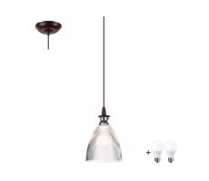LED Lustr na lanku JODI 1xE27/60W/230V bronz