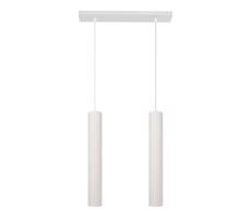 LED Lustr na lanku TUBA 2xGU10/4,8W/230V bílá