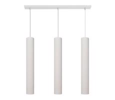 LED Lustr na lanku TUBA 3xGU10/4,8W/230V bílá