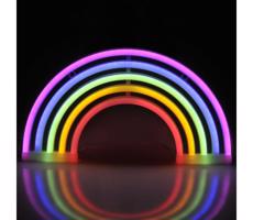 LED Neonová nástěnná dekorace RAINBOW LED/3W/3xAA USB multicolor