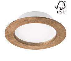 LED Podhledové svítidlo WOODY SPOT LED/12,5W/230V 3000K ořech ø 16 cm