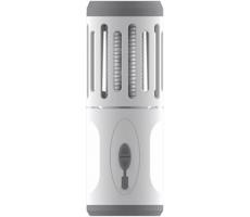 LED Přenosná nabíjecí lampa s lapačem hmyzu LED/6W/1800 mAh IPX4 bílá/šedá