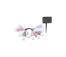 LED Solární dekorační řetěz PASTEL 10xLED/1,2V 3,8 m IP44