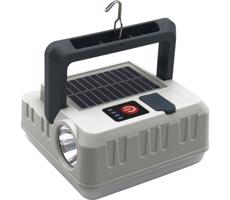 LED Solární lampa s funkcí powerbanky LED/1W/5,5V 8000K IPX4 1200 mAh šedá