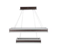 LED Stmívatelný lustr na lanku LED/113W/230V 3000K hnědá