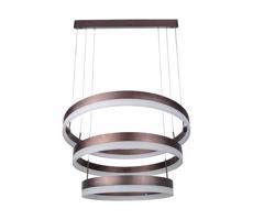 LED Stmívatelný lustr na lanku LED/86W/230V 3000K hnědá