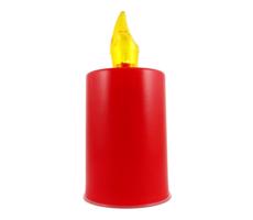 LED Svíčka LED/2xAA teplá bílá 10,8 cm červená