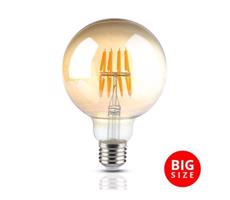 LED Žárovka FILAMENT G95 E27/8W/230V 2200K