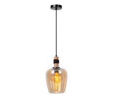 Lucide Lucide 45408/22/62 - Lustr na lanku ILONA 1xE27/40W/230V pr. 22 cm černá/béžová