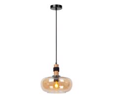 Lucide Lucide 45408/30/62 - Lustr na lanku ILONA 1xE27/40W/230V pr. 30 cm černá/béžová
