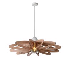 Lucide Lucide 77483/76/31 - Lustr na lanku ZIDANE 1xE27/15W/230V béžová/bílá