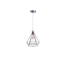 Lustr na lanku 1xE27/60W/230V pr. 22 cm lesklý chrom