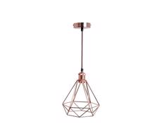 Lustr na lanku 1xE27/60W/230V pr. 22 cm měď