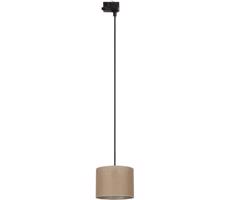 Lustr na lanku 3-fáz. lišto. systému TRACER 1xE27/15W/230V pr. 20 cm černá/hnědá