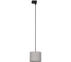 Lustr na lanku 3-fáz. lišto. systému TRACER 1xE27/15W/230V pr. 20 cm černá/šedá