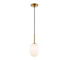 Lustr na lanku ALIAS 1xG9/8W/230V pr. 12 cm zlatá