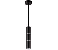 Lustr na lanku BAMBOO 1xGU10/10W/230V černá