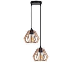 Lustr na lanku BERGO 2xE27/60W/230V černá