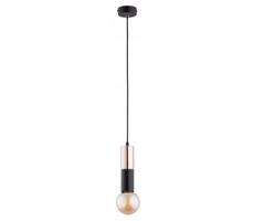 Lustr na lanku BOLID 1xE27/60W/230V zlatá/černá