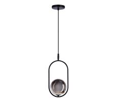 Lustr na lanku CORDEL 1xG9/28W/230V černá/kouřová černá