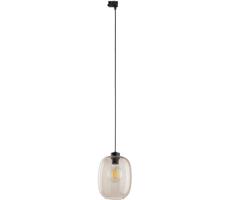 Lustr na lanku do 3-fáz. lišto. systému ELIO 1xE27/15W/230V černá/kouřová béžová