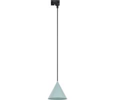 Lustr na lanku do lištového systému CONO 1xE27/15W/230V černá/mintová