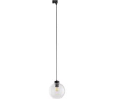 Lustr na lanku do lištového systému CUBUS 1xE27/15W/230V černá/čirá
