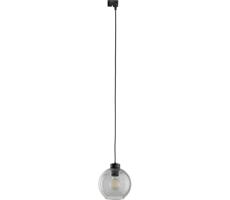 Lustr na lanku do lištového systému CUBUS 1xE27/15W/230V černá/kouřová černá