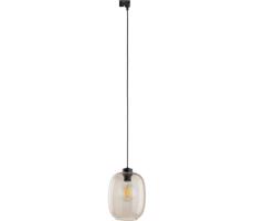 Lustr na lanku do lištového systému ELIO 1xE27/15W/230V černá/kouřová béžová