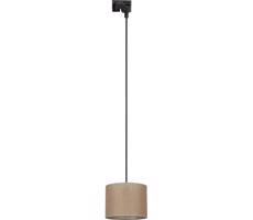 Lustr na lanku do lištového systému TRACER 1xE27/15W/230V pr. 20 cm černá/hnědá