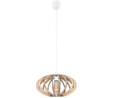 Lustr na lanku EARTH 1xE27/60W/230V bílá/béžová