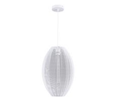 Lustr na lanku KAREI 1xE27/20W/230V pr. 30 cm bílá