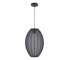 Lustr na lanku KAREI 1xE27/20W/230V pr. 30 cm černá