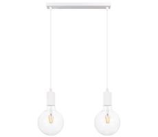 Lustr na lanku MIROS 2xE27/60W/230V bílá