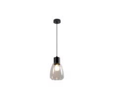 Lustr na lanku MOLDO 1xE27/40W/230V černá/čirá