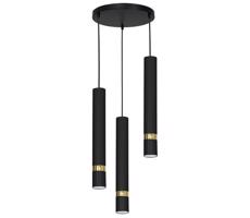 Lustr na lanku RENO 3xGU10/8W/230V černá/zlatá