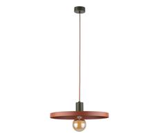 Lustr na lanku SILA 1xE27/15W/230V pr. 40 cm cihlová/zelená