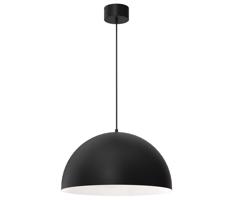 Lustr na lanku SINGLE 1xE27/60W/230V pr. 50 cm černá/bílá