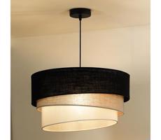 - Lustr na lanku TRIO 1xE27/15W/230V pr. 45 cm černá/šedá/bílá