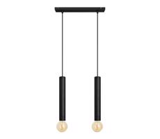 Lustr na lanku TUBA 2xE27/15W/230V černá