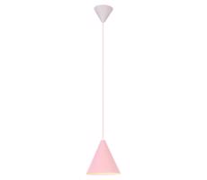 Lustr na lanku VOSS 1xE27/40W/230V růžová/bílá