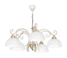 Lustr na řetězu AURORA WHITE 5xE27/60W/230V