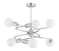 Lustr na tyči DISCO 6xE27/60W/230V lesklý chrom