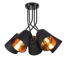 Lustr na tyči IRMA 5xE27/60W/230V černá