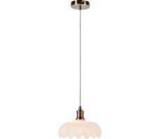 Markslöjd Markslöjd 108857 - Lustr na lanku KURAGE 1xE27/40W/230V mosaz/bílá