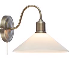 Markslöjd Markslöjd 108865 - Nástěnná lampa VELA 1xE27/40W/230V mosaz/bílá