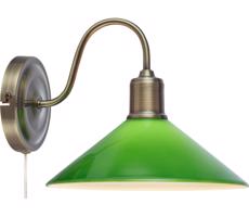 Markslöjd Markslöjd 108866 - Nástěnná lampa VELA 1xE27/40W/230V mosaz/zelená
