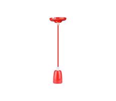 Napájecí kabel 1xE27/60W/230V červená/porcelán