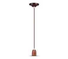 Napájecí kabel 1xE27/60W/230V hnědá/porcelán